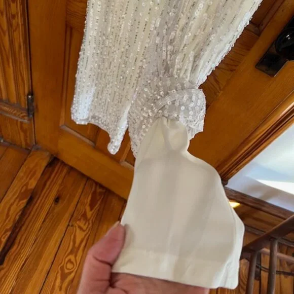 DB STUDIO Spaghetti Strap Sequin Blouson Jumpsuit Woman's Size 2 - Picture 9 of 16